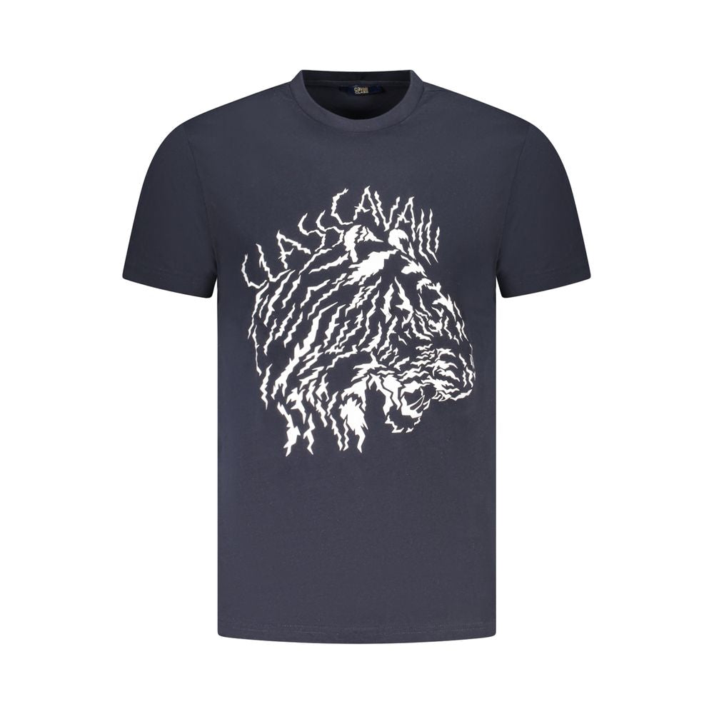 Cavalli Class Blu Baumwoll-T-Shirt für Herren