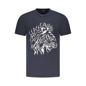 Cavalli Class Blu Baumwoll-T-Shirt für Herren