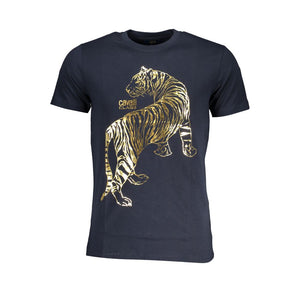 Cavalli Class Blu Baumwoll-T-Shirt für Herren