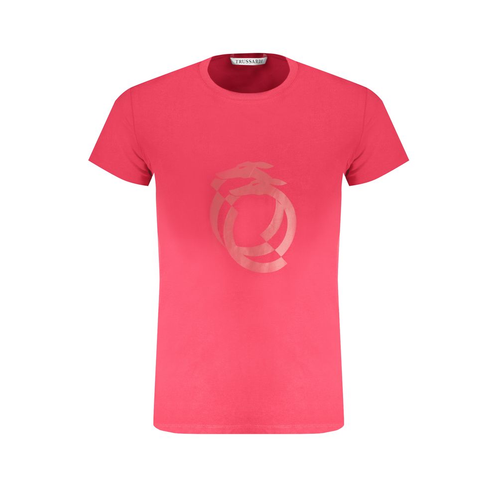 Trussardi Rosso Baumwoll-T-Shirt für Herren