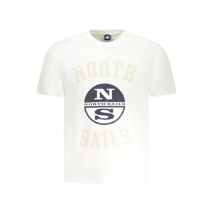 North Sails Weißes Baumwoll-T-Shirt für Herren