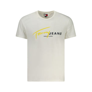 Tommy Hilfiger Weißes Herren-T-Shirt aus Baumwolle