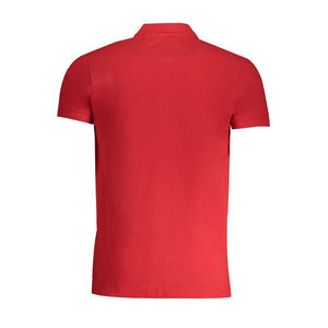 Cavalli Class Rotes Herren-Poloshirt aus Baumwolle