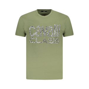 Cavalli Class Verde Baumwoll-T-Shirt für Herren