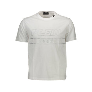 Plein Sport Weißes Herren-T-Shirt aus Baumwolle