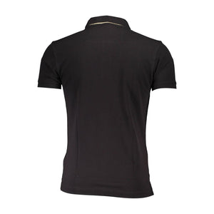 La Martina Schwarzes Herren-Poloshirt aus Baumwolle