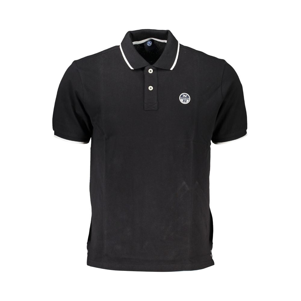 North Sails Schwarzes Herren-Poloshirt aus Baumwolle