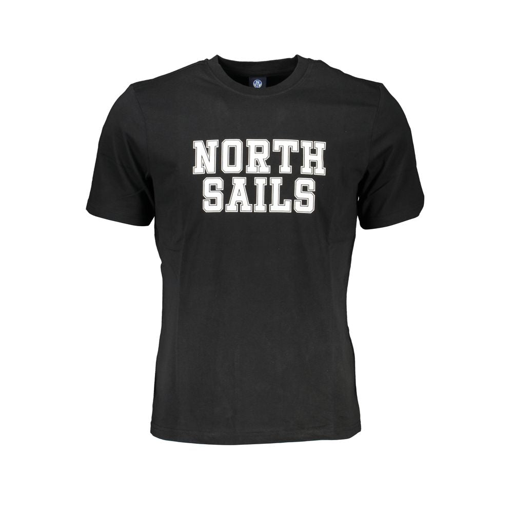 North Sails Schwarzes Baumwoll-T-Shirt für Herren