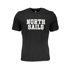 North Sails Schwarzes Baumwoll-T-Shirt für Herren
