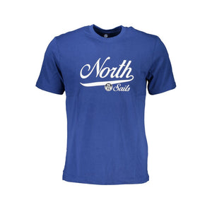 North Sails Blu Baumwoll-T-Shirt für Herren