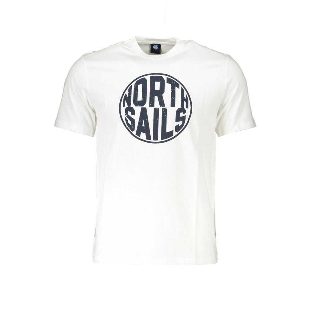 North Sails Bianco Baumwoll-T-Shirt für Herren