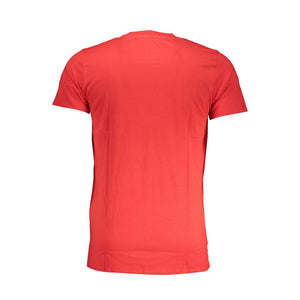 Cavalli Class Rotes Baumwoll-T-Shirt für Herren