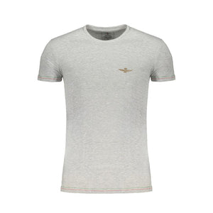 Aeronautica Militare Grigio Baumwoll-T-Shirt für Herren