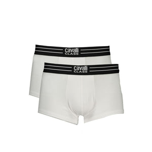 Cavalli Class Baumwollunterwäsche in Weiß
