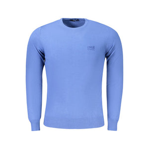 Cavalli Class Blauer Nylon-Pullover