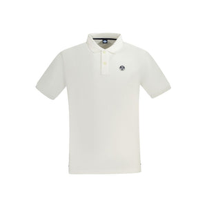North Sails Bianco Baumwoll-Herrenpoloshirt