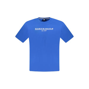 North Sails Blu Baumwoll-T-Shirt für Herren