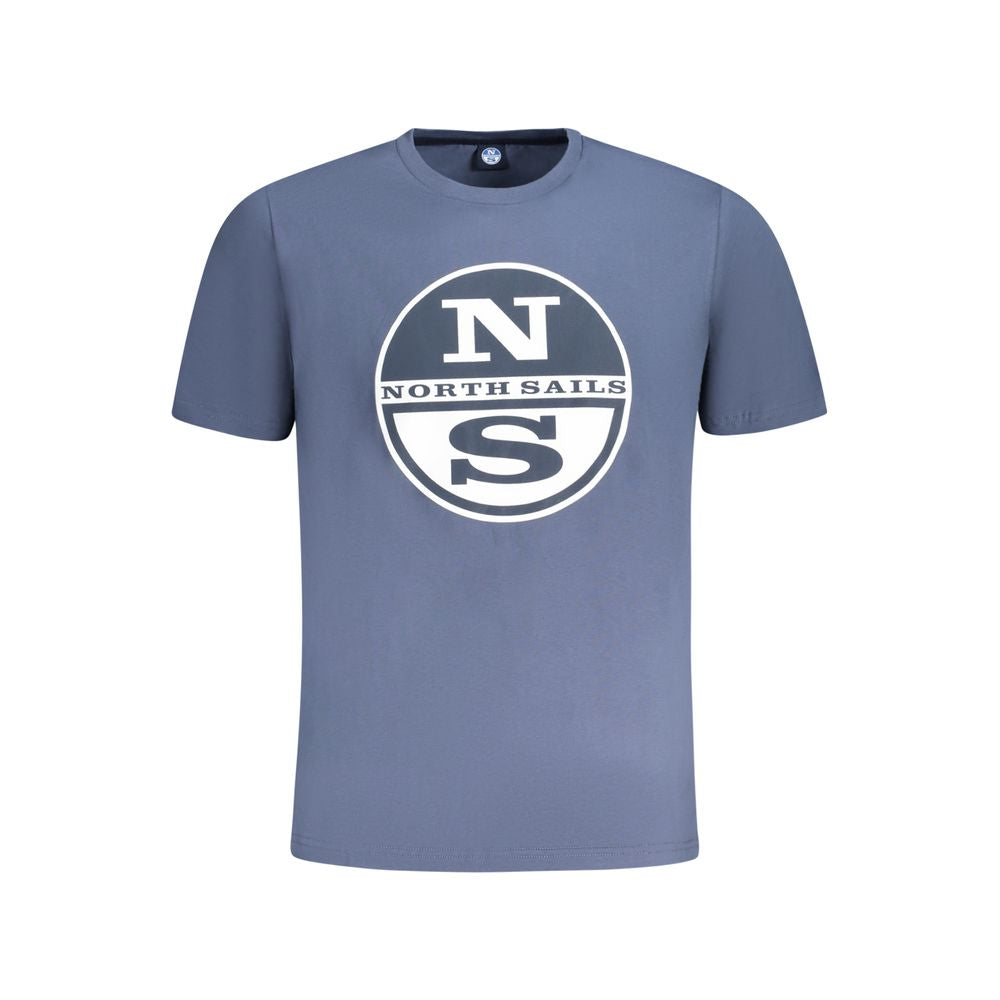 North Sails Blu Baumwoll-T-Shirt für Herren