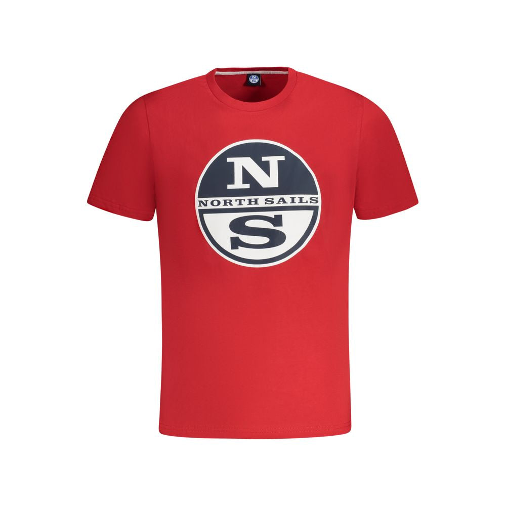 North Sails Rosso Baumwoll-T-Shirt für Herren