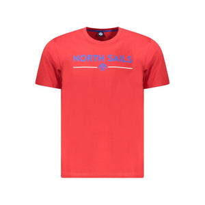 North Sails Rotes Baumwoll-T-Shirt für Herren