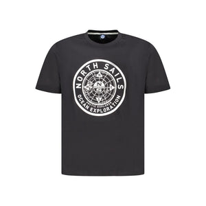 North Sails Schwarzes Baumwoll-T-Shirt für Herren