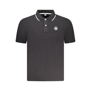 North Sails Schwarzes Herren-Poloshirt aus Baumwolle