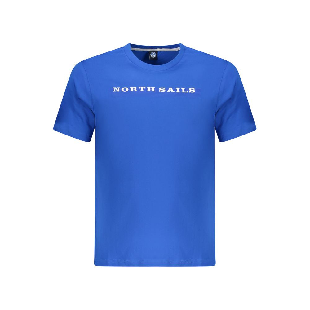 North Sails Blu Baumwoll-T-Shirt für Herren
