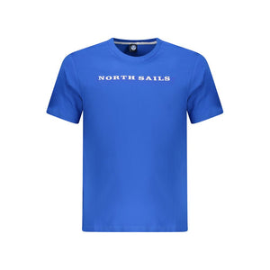 North Sails Blu Baumwoll-T-Shirt für Herren