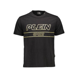 Plein Sport Schwarzes Baumwoll-T-Shirt für Herren