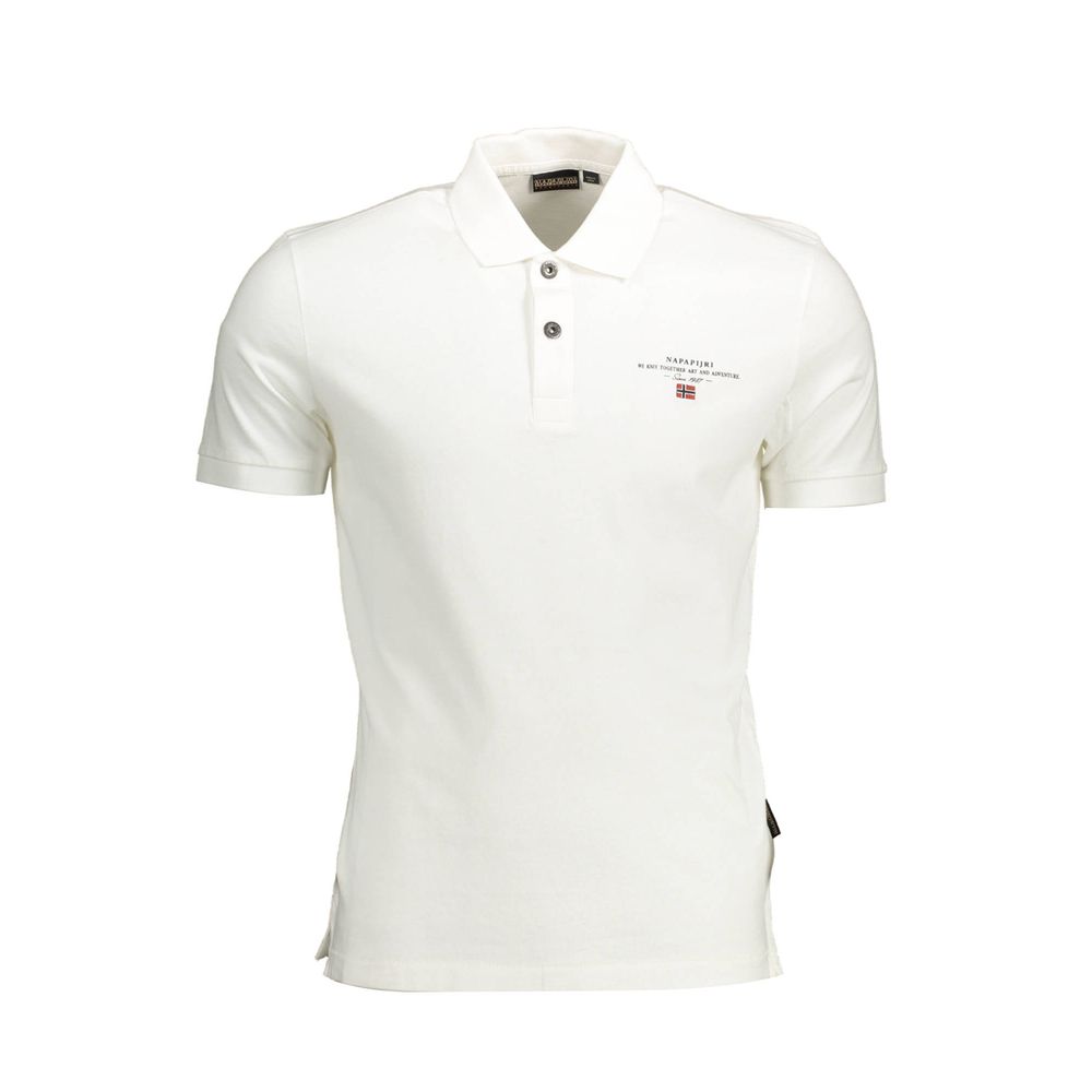 Napapijri Weißes Herren-Poloshirt aus Baumwolle