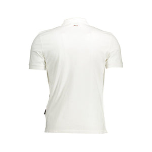 Napapijri Weißes Herren-Poloshirt aus Baumwolle