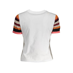 Desigual Weißes Baumwoll-T-Shirt