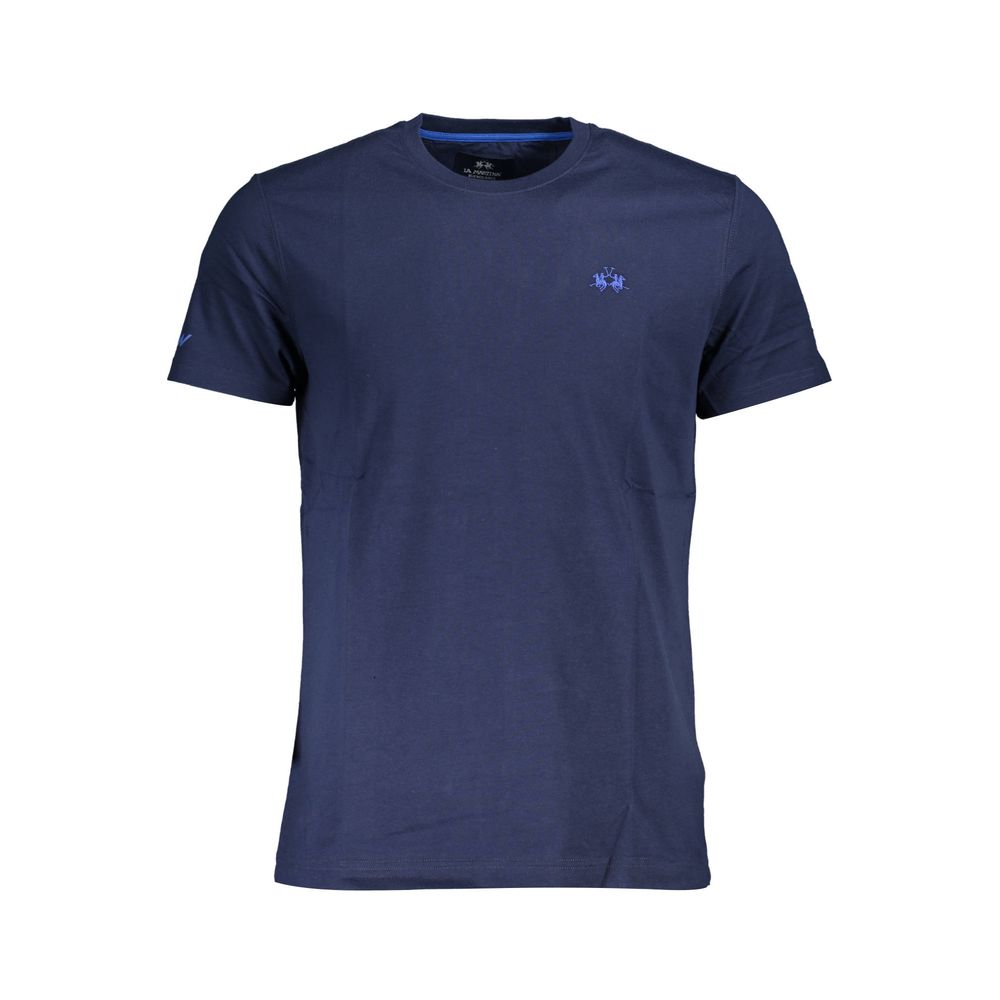 La Martina Blu Baumwoll-T-Shirt für Herren