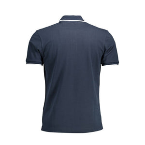 La Martina Blaues Baumwoll-Poloshirt für Herren