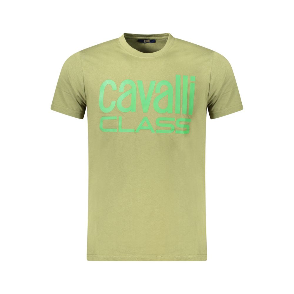 Cavalli Class Verde Baumwoll-T-Shirt für Herren