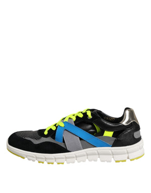 Dolce & Gabbana Multicolor Lace Up Low Top Männer Turnschuhe Schuhe