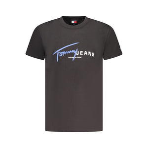 Tommy Hilfiger Schwarzes Baumwoll-T-Shirt für Herren