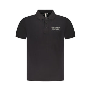 Accademia Militare Schwarzes Baumwoll-Poloshirt für Herren