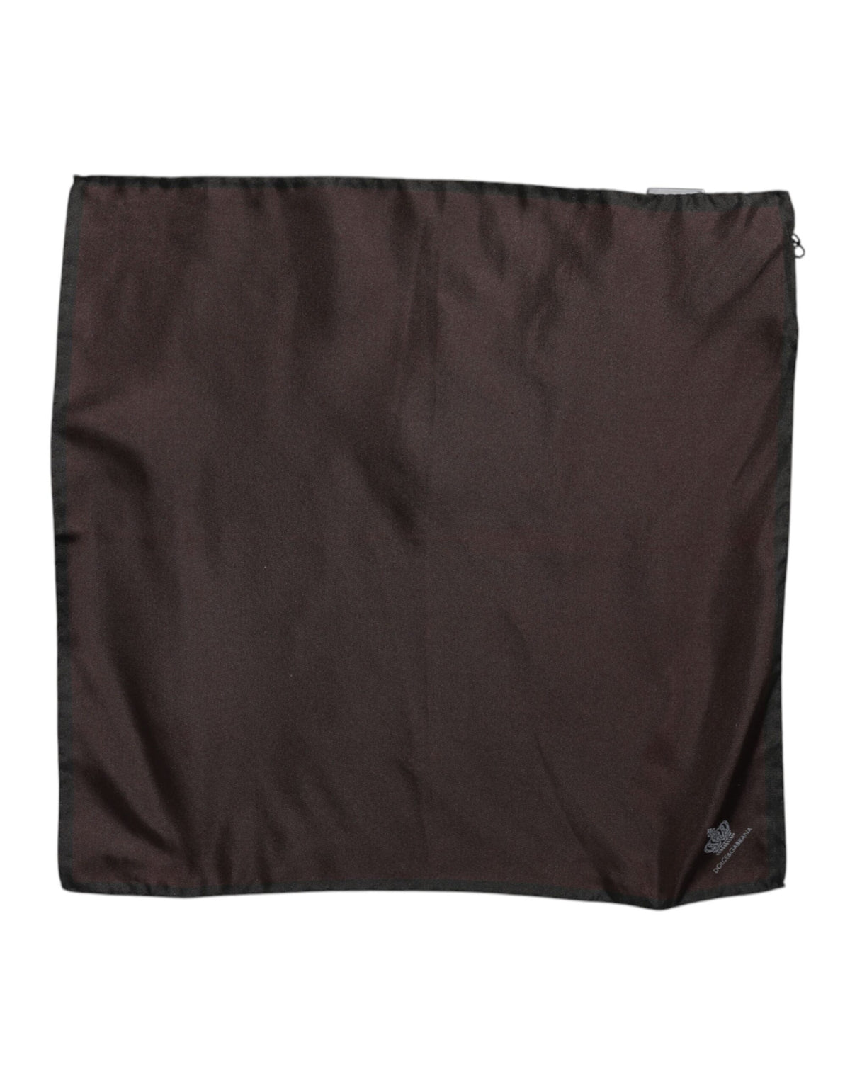 Dolce & Gabbana Brauner DG Crown Silk Square Herren Foulardschal