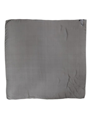 Dolce & Gabbana Grau Schwarz Seide Quadrat Frauen Foulard Schal