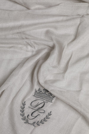 Dolce & Gabbana Grauer DG Crown Halswärmer Wickelschal Halstuch