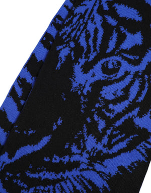 Dolce & Gabbana Blau Schwarz Logo Halswärmer Wickelschal Schal
