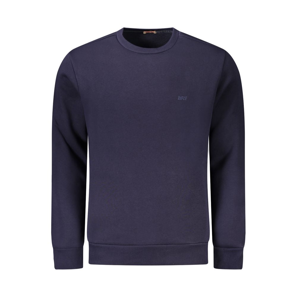 Rifle Blauer Baumwollpullover für Herren