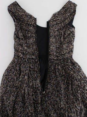 Dolce & Gabbana Dunkles Seiden-Shiftkleid in voller Länge