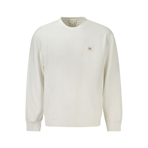 Calvin Klein Weißes Herren-Sweatshirt aus Baumwolle
