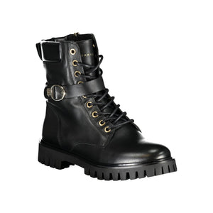 Tommy Hilfiger Schwarzer Polyester-Knöchelstiefel
