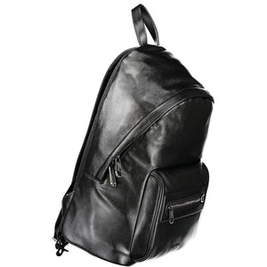 Black Polyester Men's Backpack