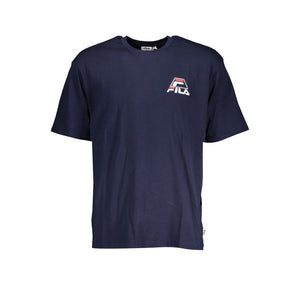 Fila Blaues Baumwoll-T-Shirt für Herren