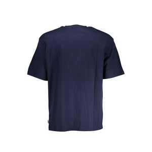 Fila Blaues Baumwoll-T-Shirt für Herren