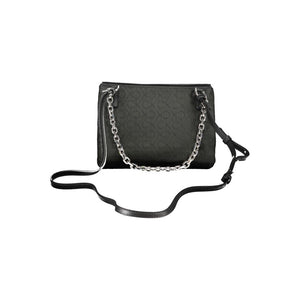 Black Polyester Women Handbag